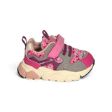 FLOWER MOUNTAIN by Naturino fuxia/grigio con velcro e lacci elastici