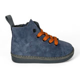 Polacchino PANCHIC in suede cobalto con lacci e cerniera