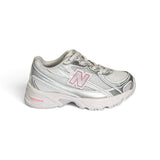 Sneakers ginniche NEWBALANCE 740 bianco/silver/rosa con lacci elastici