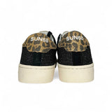 Sneakers SUN68 girl street in pelle e suede nero/micro borchie con lacci