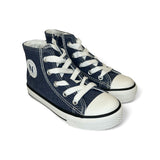 Sneakers NATURINO YLFAS mid in tessuto navy con lacci e zip laterale