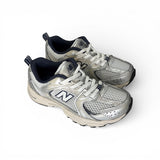 Sneakers ginniche NEWBALANCE 530 silver/bianco/blu con lacci elastici
