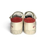 Sneakers primi passi FALCOTTO in suede beige e pelle panna con velcri