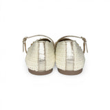 Ballerine Mary Jane GIOSEPPO KIDS in pelle, uncinetto e perline oro