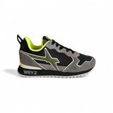 Sneakers ginniche W6YZ in tessuto tecnico e suede grigio/nero con lacci