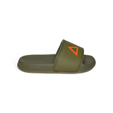 Ciabatte in PU verde militare e arancio fluo