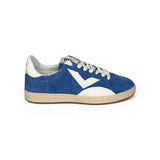 Sneakers 2B12 in suede royal blue con lacci
