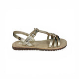 Sandali GIOSEPPO KIDS in pelle metallizzata oro con intreccio
