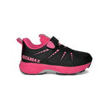 Ginniche anti-pronazione ISTAMAX in materiale tecnico nero/fuxia con velcro e lacci elastici