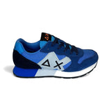 SNEAKER GINNICA SUN68 Teen boy in suede navy e nylon royal con lacci
