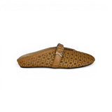 Sabot PATRIZIA PEPE GIRL in pelle intrecciata cognac