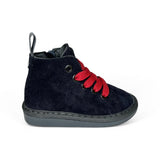 Polacchino PANCHIC in suede blu navy con lacci e cerniera