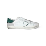 Sneakers PHILIPPE MODEL junior PARIS in pelle bianca e suede verde