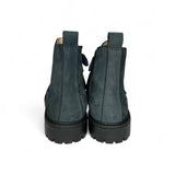 Stivaletti LESCOUCOU blu navy con elastico royal e zip interna
