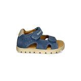 Sandali Primi Passi BALOCCHI in suede blu jeans con strap