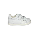Sneakers primi passi GIOIE ECOLOGICHE in pelle bianca-stella con velcri