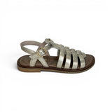 Sandali LESCOUCOU in nappa metallizzata oro