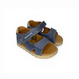 Sandali Primi Passi BALOCCHI in suede blu jeans con strap