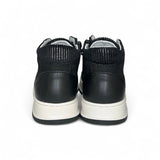 Sneaker BALOCCHI in pelle nera e suede metallizzato,dettagli in velluto con lacci e zip interna
