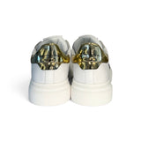 Sneakers PHILIPPE MODEL junior TEMPLE in pelle bianca e specchio oro
