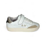 SNEAKER SUN68 Street kid girl in pelle con velcro e lacci elastici