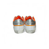 Sneakers PHILIPPE MODEL junior PARIS in pelle bianca, argento e arancio fluo