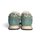 Sneakers ginniche SUN68 girl in suede rosa/verde e nylon rosa con velcri