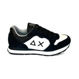 SNEAKER GINNICA SUN68 Teen boy in suede nero e pelle bianca con lacci