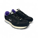 SNEAKER GINNICA SUN68 Teen girl in suede e nylon neri con lacci