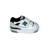 SNEAKERS GINNICHE NEWBALANCE 550 in pelle bianca e blu navy con strap