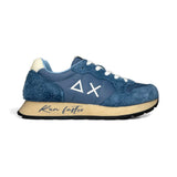 Sneakers ginniche SUN68 teen boy in suede effetto vintage e nylon avio con lacci