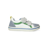 Sneakers BALOCCHI in suede grigio/azzurro e tessuto bianco con velcri