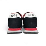 Sneakers ginniche SUN68 teen boy in suede e pelle nero/bianco con lacci
