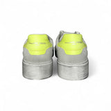 SNEAKERS PHILIPPE MODEL junior NICE in pelle bianca effetto dirty e giallo fluo