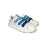 Sneakers DIANETTI in pelle bianca con velcri multicolors