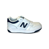 SNEAKERS GINNICHE NEWBALANCE 480 in pelle bianca e blu navy con strap