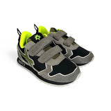 Sneakers ginniche W6YZ in tessuto tecnico e suede grigio/nero con velcri