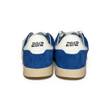 Sneakers 2B12 in suede royal blue con lacci