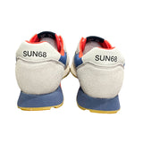 SNEAKERS GINNICA SUN68 TEEN BOY in suede e nylon bianco e avio con lacci
