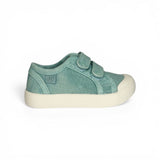 Sneakers NATURINO SUMMER in canvas delavè verde tiffany con velcri