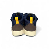 SNEAKER SUN68 Boy mid top in pelle e nylon navy e marrone con velcro e lacci elastici