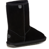 EMU AUSTRALIA BRUMBY LO NERO in suede e 100% lana merinos WATER RESISTANT