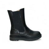 Stivaletti LUNELLA in pelle nera con elastico e zip interna