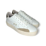 SNEAKER SUN68 Street teen girl in pelle bianca con lacci