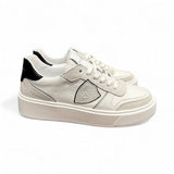 SNEAKERS PHILIPPE MODEL junior NICE in pelle bianca e suede bianco