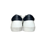 Sneakers DIANETTI in pelle bianca e suede grigio perla con lacci e cerniera