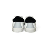 Sneakers DIANETTI in pelle bianca/nero/verde con velcri