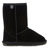 EMU AUSTRALIA BRUMBY LO NERO in suede e 100% lana merinos WATER RESISTANT