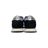 Sneakers ginniche SUN68 baby girl in suede e nylon neri con velcri