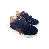 Sneakers primi passi FALCOTTO in suede blu navy con velcri